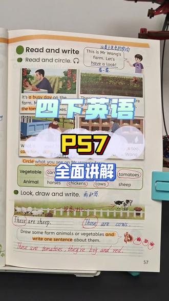 四下英语讲解57页 #人教版英语 #四下英语 #英语笔记 #英语课本预习 #英语