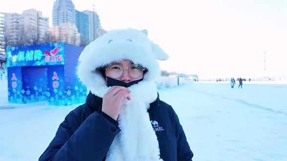 #松花江 #中央大街#极地公园#带ta去旅行 松花江畔吹过裹着雪的风,中央大街的飞马灯在夜色里踏星而起,极地公园看白鲸吻向光影, 面包石路上藏着百年故事,这趟旅程把童话照进现实~