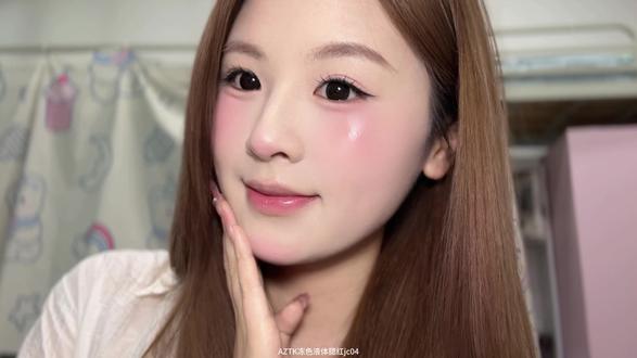 这也太水嫩了吧!#腮红打法 #美妆分享 #水光肌 #美妆百万新星计划