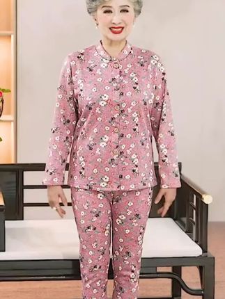 奶奶装保暖内衣套装中老年人秋冬装女加绒加厚长袖老太太妈妈秋衣#奶奶保暖内衣 #中老年保暖内衣 #秋冬保暖内衣 #加绒加厚秋衣秋裤 #秋衣秋裤套装