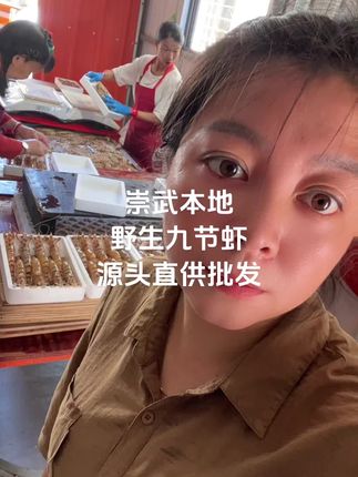 崇武本地野生九节虾。1斤有6一8头。进来抢