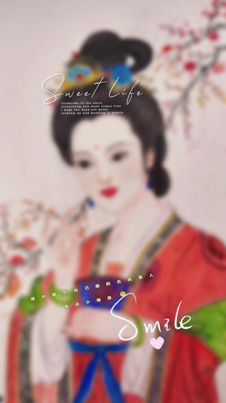 画一幅古风美女彩铅画,#画画使我快乐