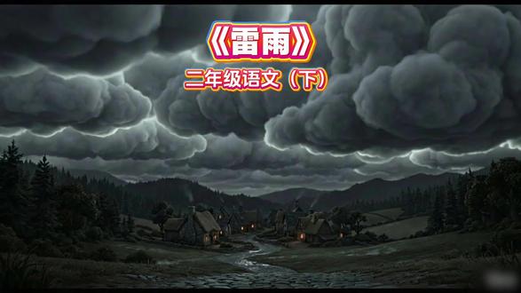 二年级下册《雷雨》课文精讲 #小学语文 #雷雨 #二年级下册语文 #小学生必学 #小学语文同步课堂