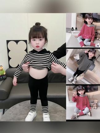 给我女儿买的两件套,面料柔软舒适,上身时髦又洋气,这个价格真的太值了#萌娃穿搭 #高品质童装 #宝宝穿搭@DOU+小助手