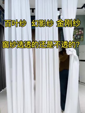 姐妹们!窗纱选透的还是不透的呢 #窗纱 #窗帘 #幻影纱 #透光不透人的窗纱 #金刚纱