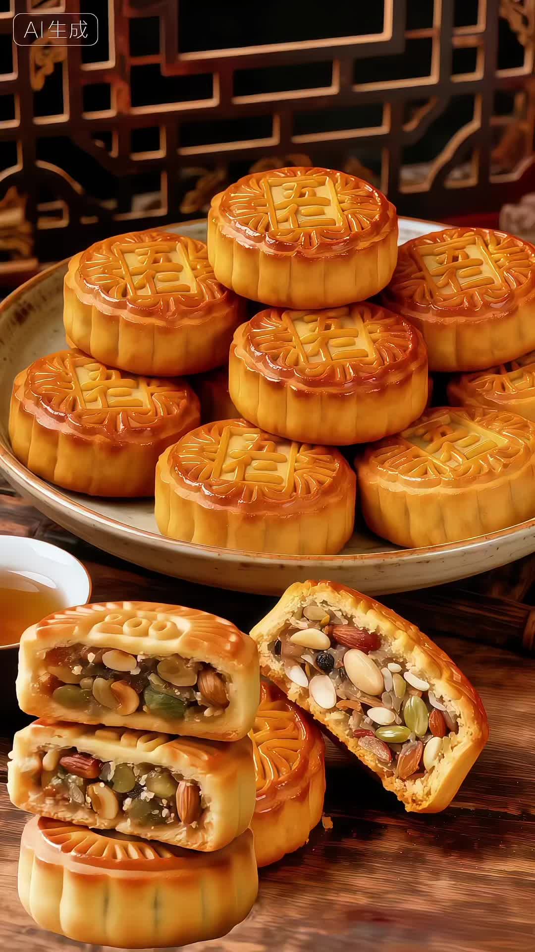 经典五仁馅,中秋味更浓#月饼 #月饼 #中秋节 #中秋节月饼 #月饼大赏 @抖加🔥上热门🔥dou+🔥热点宝