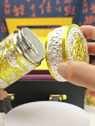 好物推荐买到就赚到 #新款九龙银杯#银内胆保温杯