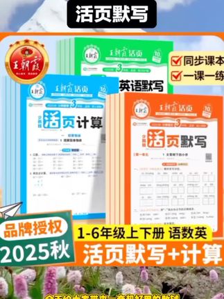 2025秋王朝霞活页默写计算小学一二三四五六年级同步教材基础训练 #学霸秘籍 #百科知识 #活页默写 #居家好物
