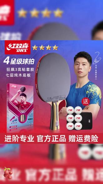 红双喜乒乓球拍四星三星专业级狂飙3小学生专用兵乓球正品套装 #红双喜六星乒乓球拍 #乒乓球拍推荐 #专业乒乓球拍 #乒乓球装备 #红双喜乒乓