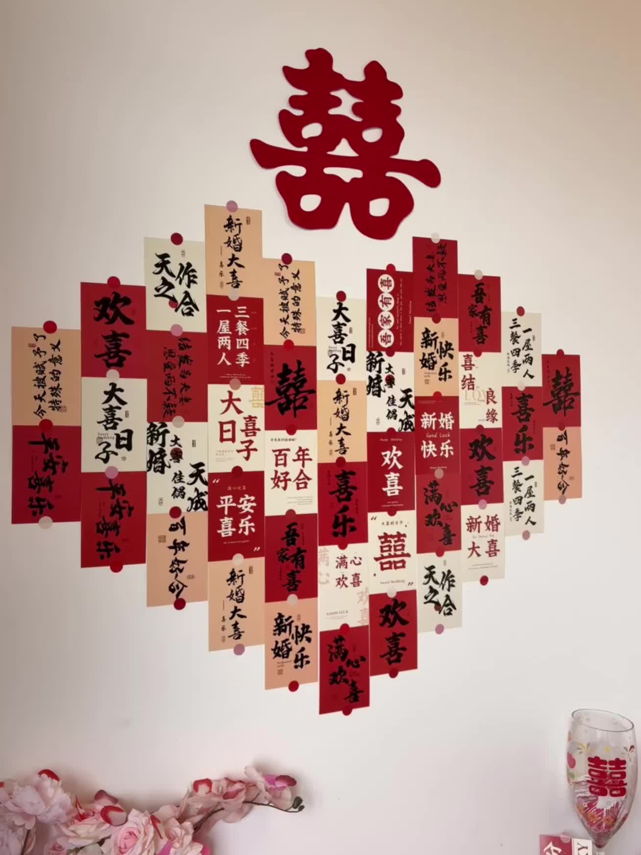 个位数的明信片背景,真好看啊! 这样贴超简单的!#备婚日常#婚房装饰 #备婚好物分享 #备婚