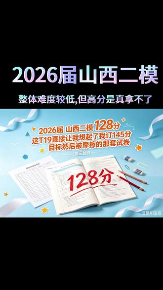 2026届山西二模128分 #山西二模