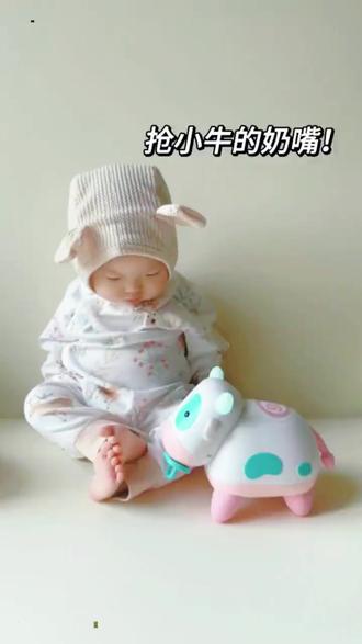 哼哼牛玩具婴儿新生披风侠跨境热卖电动爬行电子宠物搅拌车玩具#哼哼牛玩具 #宠物搅拌车玩具