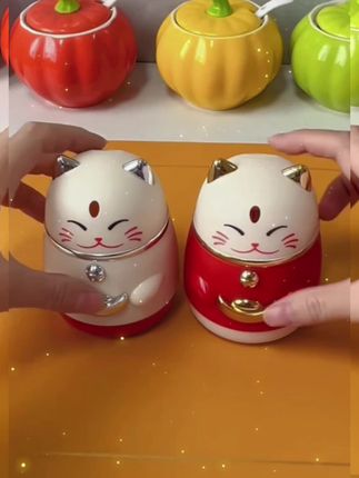 招财猫牙签盒按压出签特别方便, 不用的时候还可以当个小摆件,太可爱了 #牙签盒 #招财猫 #牙签筒 #招财猫牙签盒 #居家好物