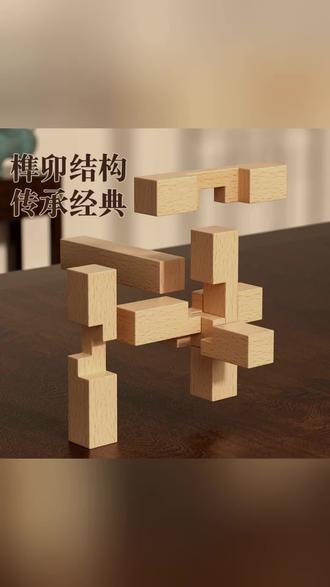 鲁班锁孔明锁全套正品小学生儿童益智玩具6-12岁积木六一生日礼物#积木 #益智玩具 #儿童玩具 #早教 #木质拼装 #