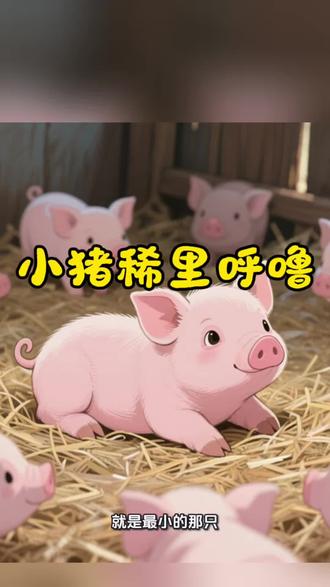 宝宝绘本故事:小猪稀里呼噜#3-6岁儿童睡前故事推荐 #创作者中心 #创作灵感