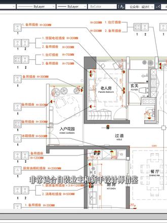 非常适合自装业主和新手设计师借鉴的全屋水电点位 #水电设计 #全屋水电精准布局 #开关插座布局 #装修水电