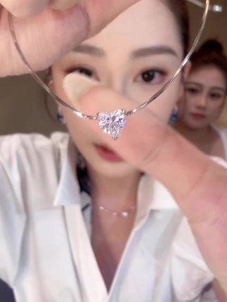 TWINS LULU 925银 轻奢时尚简约首饰高级感爱心项链女款TSJ9733