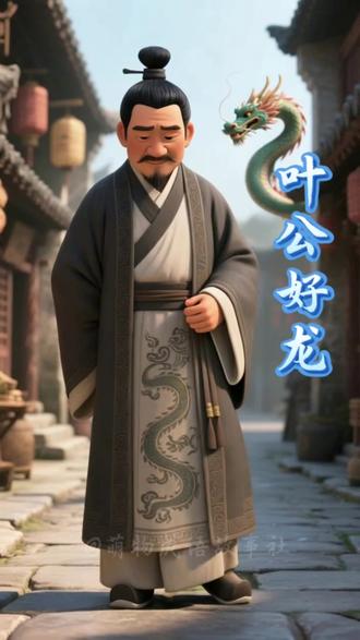 成语故事5《叶公好龙》
“叶公好龙”用来讽刺那些嘴上说喜欢某样东西,实际上却害怕它、并不真喜欢的人。