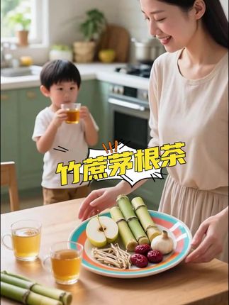 小孩吃饭不积极,胃口不好,但是零食不离手,试试竹蔗茅根水,小孩的变化会很大#竹蔗茅根雪梨茶 #竹蔗茅根雪梨糖水 #开胃 #吃饭 #脾胃