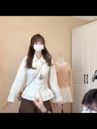 大码女装时尚套装裙子娃娃领短外套秋季时尚百搭甜美阔腿裤子#休闲穿搭 #简约休闲风 #甜美穿搭 #温柔穿搭 #慵懒风穿搭