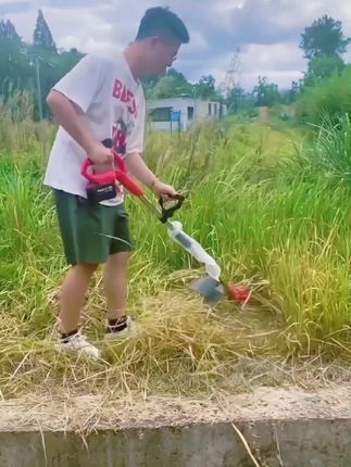 德国高效割草机,充电式大功率锂电池多功能农用小型家用果园除草机#割草机#除草机#除草工具#农用工具#高性能实用工具 @DOU+小助手