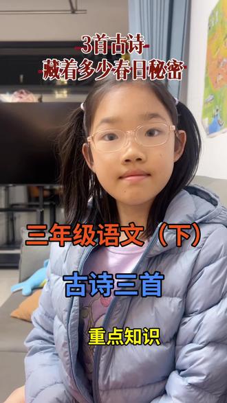 三年级语文下册《古诗三首》重点知识复习#小学生#三年级#语文#重点知识#复习