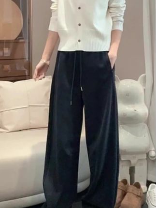 弯刀运动裤女秋季2025年新款宽松卫裤直筒休闲阔腿束脚长裤子#弯刀裤 #休闲裤 #运动裤 #束脚卫裤 #卫裤