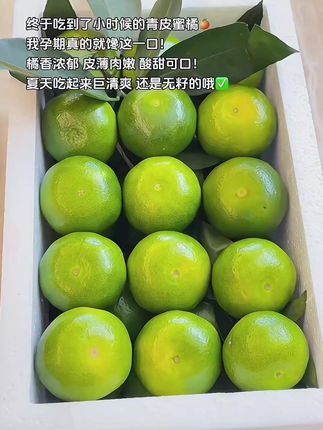 酸甜可口的青皮蜜橘上市了,皮薄多汁,橘子香超浓郁,巨好吃巨解腻!#蜜橘 #橘子 #快来一起尝个鲜#新鲜应季水果#青皮蜜橘