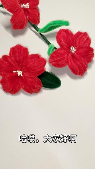 用扭扭棒制作扶桑花的教程来啦! #扭扭棒 #手工 #手工diy