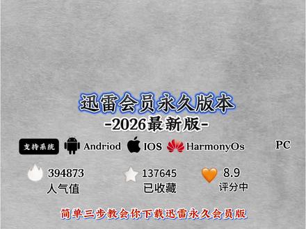 《小仝宝库》全网都在找的迅雷会员永久版2026最新版安装使用教程来了,迅雷会员永久
版下载教程,迅雷会员永久版获取教程#迅雷
迅雷下载#迅雷会员免费获取方法 迅雷免费版