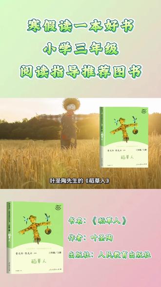 #阅读指导推荐图书 《稻草人》是小学三年级阅读指导推荐图书。