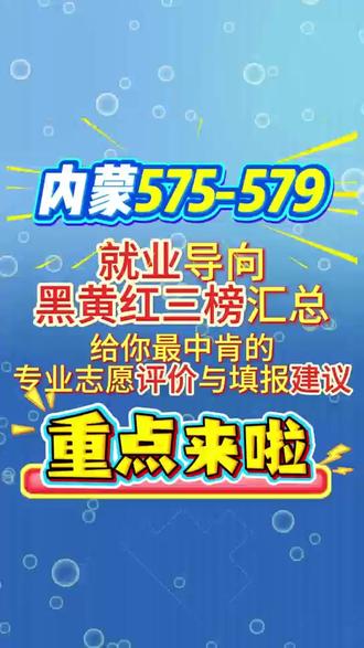 内蒙古575-579分数段专业黑红榜出炉 内蒙古高分考生必看!这些专业黑红榜出炉,选错后悔一辈子!#2026高考倒计时 #职业发展分析 #内蒙古高考志愿填报 #金榜题名旗开得胜