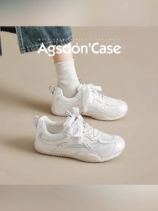 /奥古狮登芭蕾风德训鞋女2025新款夏季女鞋休闲运动鞋百搭小白鞋Q#德训鞋#小白鞋#夏季女鞋