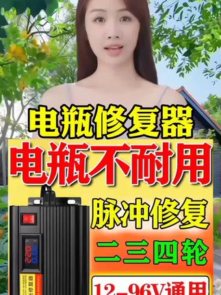 电瓶修复器充电器2025新款电池增强版智能脉冲稳压通用电动车修复器#电瓶修复 #电动车电瓶修复 #自动修复电瓶充电器 #电动车充电修复器 #电瓶亏电