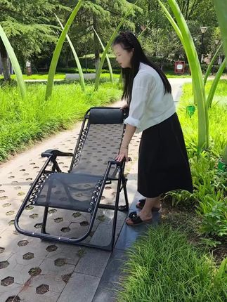 午休折叠躺椅可躺可坐可睡靠椅两用椅简易办公室折叠椅家用午睡椅#躺椅#休闲椅#折叠躺椅#躺睡两用椅