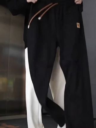 男士夏季冰丝薄款直筒运动裤子宽松阔腿垂感痞帅男生休闲长裤#显高显瘦显腿长 #男生穿搭 #百搭裤子 #型男穿搭