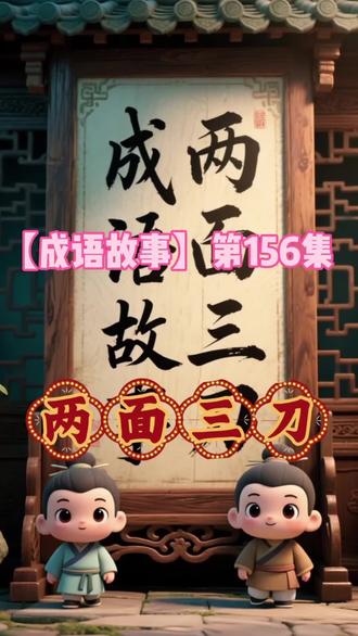 启蒙早教 成语故事第156集:两面三刀| “两面三刀”是一个含有明显贬义的成语,指一个人表面一套,背地里又是另一套,当面说好话,背后使坏心,玩弄手法,挑拨是非。用来形容一个极其虚伪、阴险,喜欢玩弄欺骗和背叛手段的小人,这是一个需要远离的人格品质。#热门 #启蒙早教 幼儿启蒙 幼儿早教#成语故事 绘本故事 睡前故事#亲子教育 亲子故事 亲子早教#3-6岁 周岁 9岁 13岁 本数
