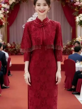 #优雅气质 #喜婆婆喜妈妈婚宴装