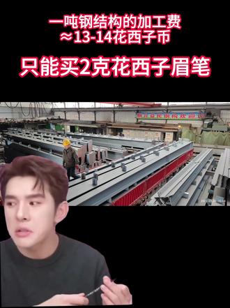 1吨钢结构加工费约等于13-14花西子币,只能买2克花西子眉笔#钢结构 #花西子 #李佳琦 #车间实拍 #工程人 @DOU+上热门 @DOU+好生意 @DOU+小助手 @本地推小助手 @抖音小助手