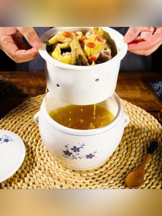 闽南家用溢汤隔水炖盅内胆炖锅煲汤汤锅家用 #严选好物 #爱美食爱生活 #好货推荐 #溢汤炖盅