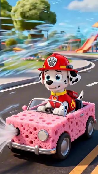 汪汪队小汽车制作比赛#小砾和毛毛#汪汪队##小汽车#萌娃#制作小能手