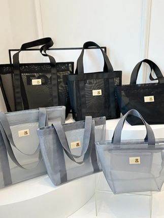 通勤百搭透明网纱包手提袋单肩包轻便化妆包女健身瑜伽洗漱包 #网纱包包 #健身包 #游泳包 #洗漱包大容量 #好物推荐
