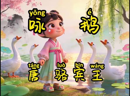 #原创动画 #启蒙教育 #唐诗三百首
咏鹅这首诗,是初唐神童骆宾王7岁时写的,也是我教宝宝的第一首古诗~
你家娃的古诗启蒙,是不是也从这“鹅鹅鹅”开始的呀?有没有瞬间勾起你的童年回忆?
快带着娃一起,重温这首超经典的启蒙诗吧!评论区说说,你教娃背的第一首诗是什么~