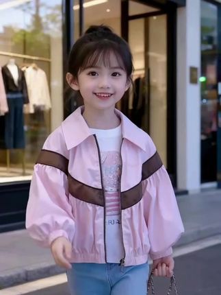 春秋新款中大童外套女童外套洋气百搭#童装