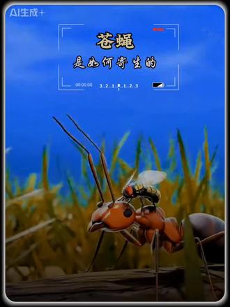 苍蝇是如何寄生的#科普 #科普一下 #剪映