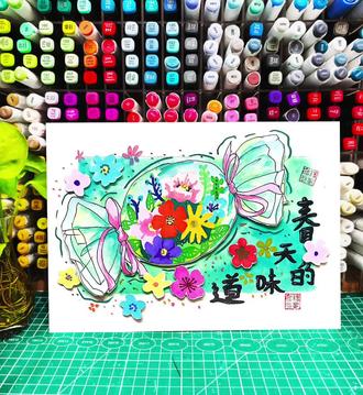 “春天的味道”创意美术 春天味的糖果#绘画教程 #画画 #零基础学画画 #跟着抖音学画画 #教你学画画