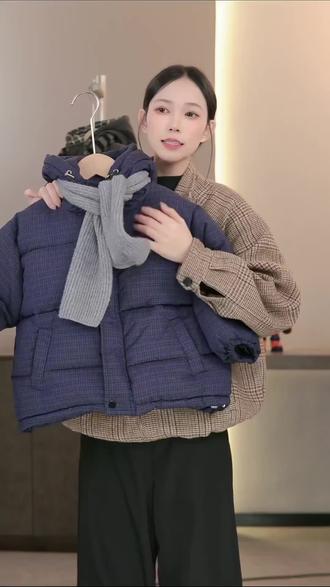 超级好看的一件蓝紫色的棉服,给宝宝不一样的新年 #童装搭配 #高品质童装 #新年战袍准备好了吗