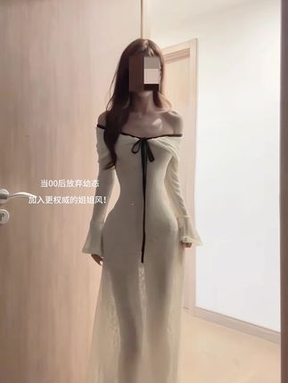 #辣妹穿搭 #一字肩连衣裙 #甜辣妹穿搭 #美出高级感 #御姐风