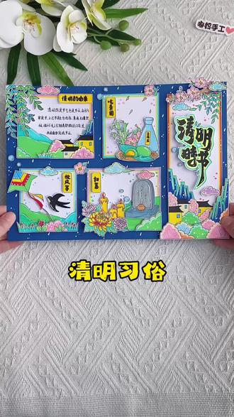 清明习俗立体手抄报 清明习俗立体手抄报教程,清明时节,我们踏青、扫墓、吃青团,传承传统习俗,祭英烈,缅怀先烈,致敬英雄,感恩生活,珍惜当下。#传统文化手抄报#清明节手抄报#清明习俗#清明主题画