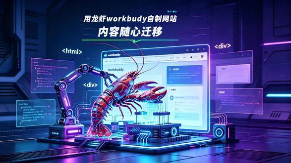 用腾讯AI龙虾(WorkBuddy)搭建网站,内容随心迁移 #腾讯小龙虾 #腾讯智能体 #workbuddy #腾讯AI #AI建站